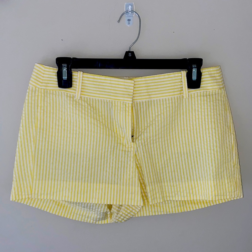 J. Crew Yellow & White Stripped Shorts